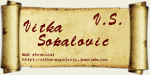Vitka Šopalović vizit kartica